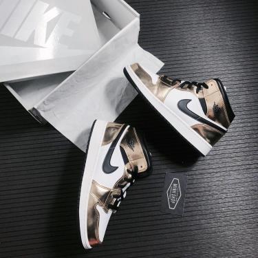 Giày Nike Jordan 1 Mid SE 'Metallic Gold' GS ** [DC1420 700]