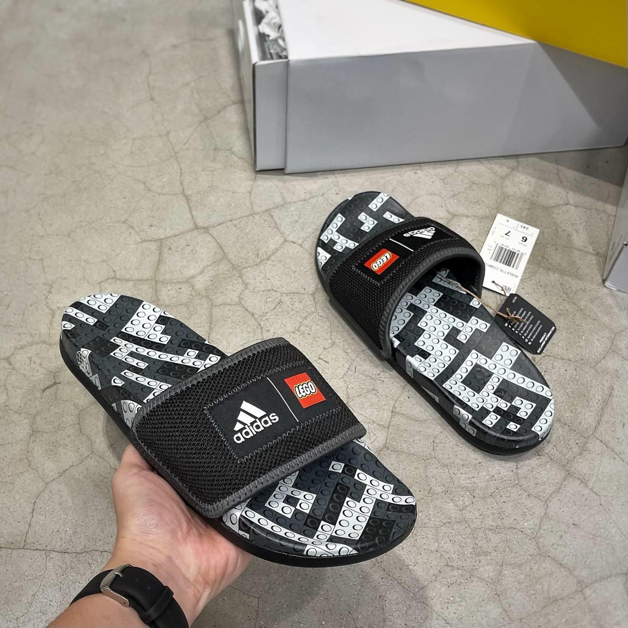 Minhshop.vn - Dép Adidas Adilette Comfort X Lego Core White / Grey Six [ GW0822]