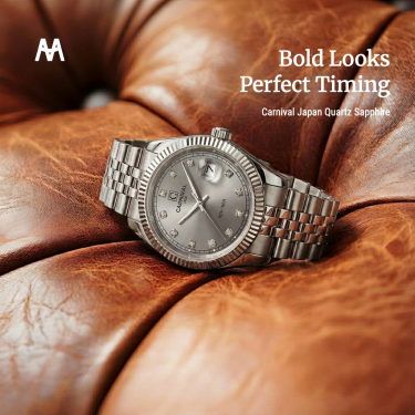 Đồng Hồ Carnival Japan Quartz Sapphire ''Silver Grey'' [8131L] - Image 1