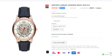 🎁 LIMITED 🎁 Đồng Hồ Emporio Armani Watch Rose Gold/Navy ** [AR60009]