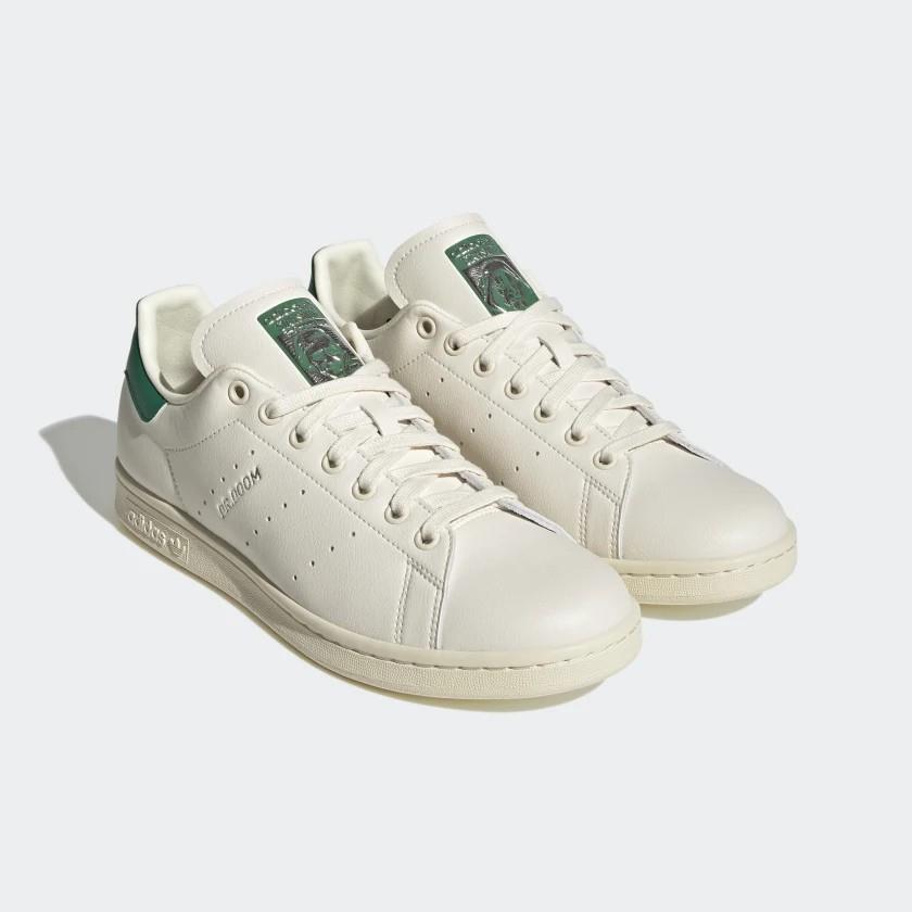 Giày Adidas Stan Smith Chalk White Cream White Bold Green [HP5605]