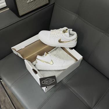 Giày Nike Jordan 1 Low White Metallic Gold [CZ4776-100] [ O ]