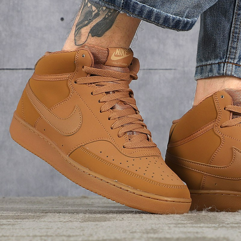 nike court vision mid flax