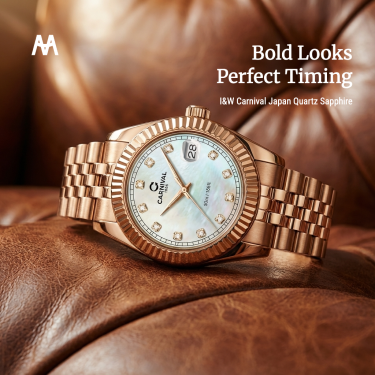 Đồng Hồ I&W Carnival Japan Quartz Sapphire ''Brown Gold Narce'' [8131L] - Image 1